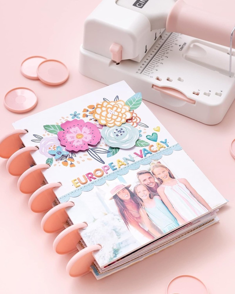 We R Disc Cinch Book Binding Tool-White/Pink Memory Keepers Punch Press