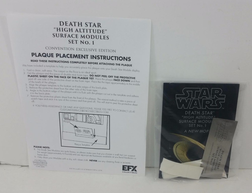 EFX STAR WARS CELEBRATION DEATH STAR HIGH ALTITUDE SURFACE MODULES PROP SIGNED