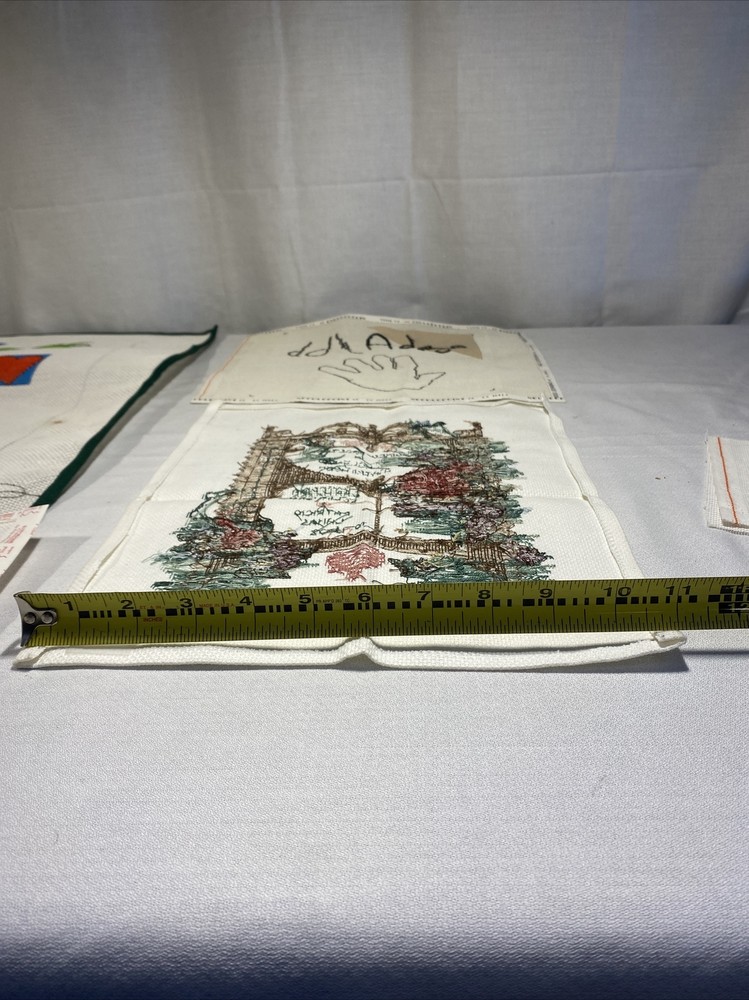 Handpainted Needlepoint Canvas lot 6