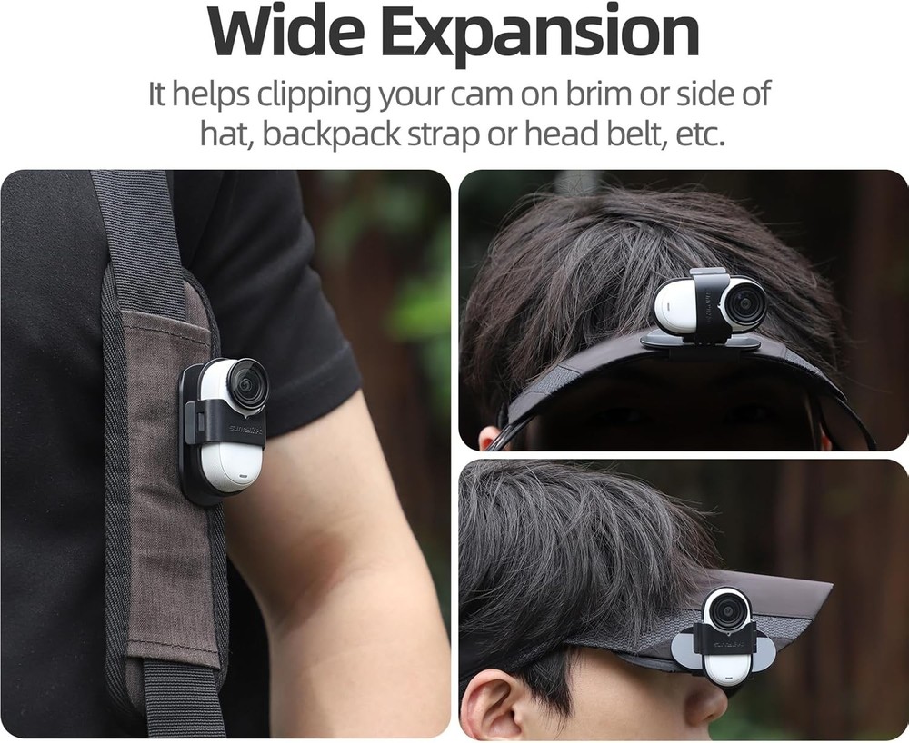 Baseball Hat Clip for Insta360 Go 3s, Vertical & Horizontal Adjustable...