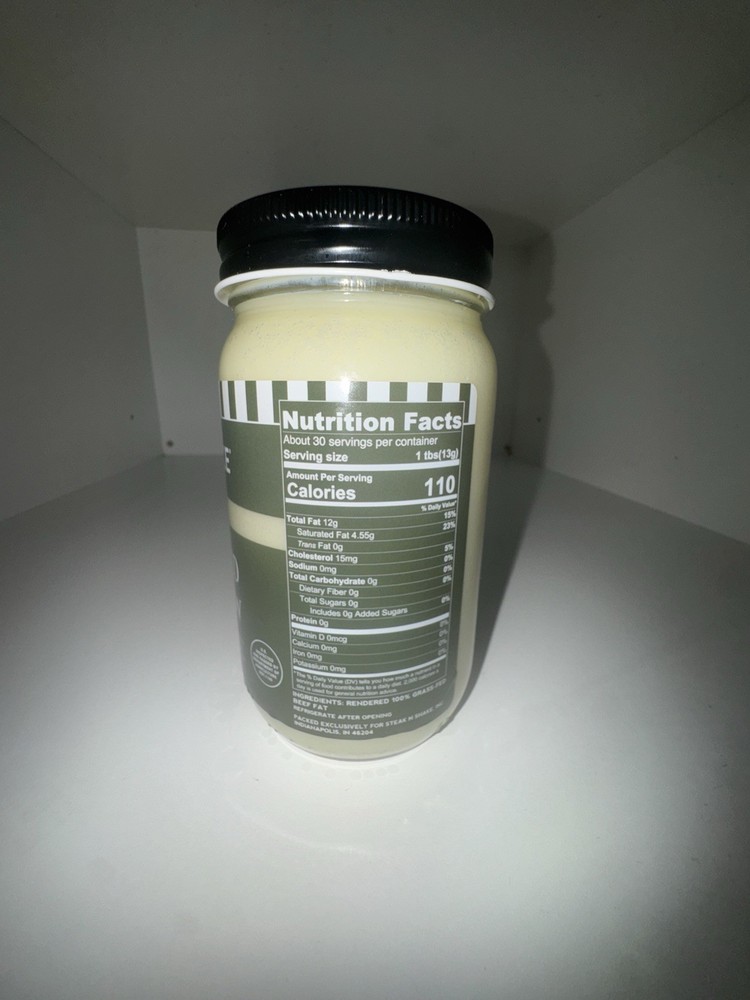 Beef Tallow Grass-Fed - 14oz. Steak ‘n shake