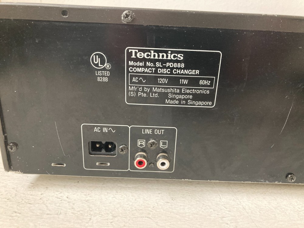 Technics SL-PD888 MASH 5 Disc Rotary Changer System Compact Disc Changer Tested