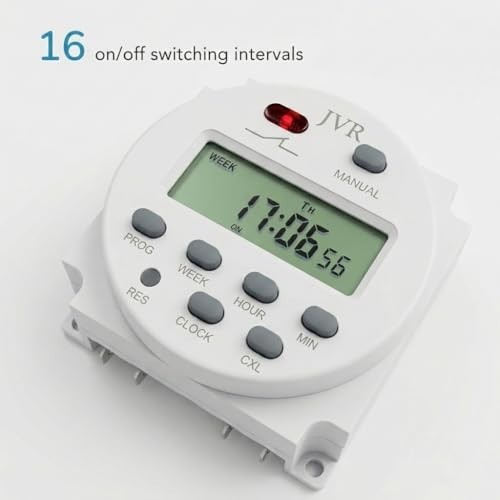 Programmable 12V Timer Switch - DC/AC/Solar Battery Relay, Auto On/Off Control