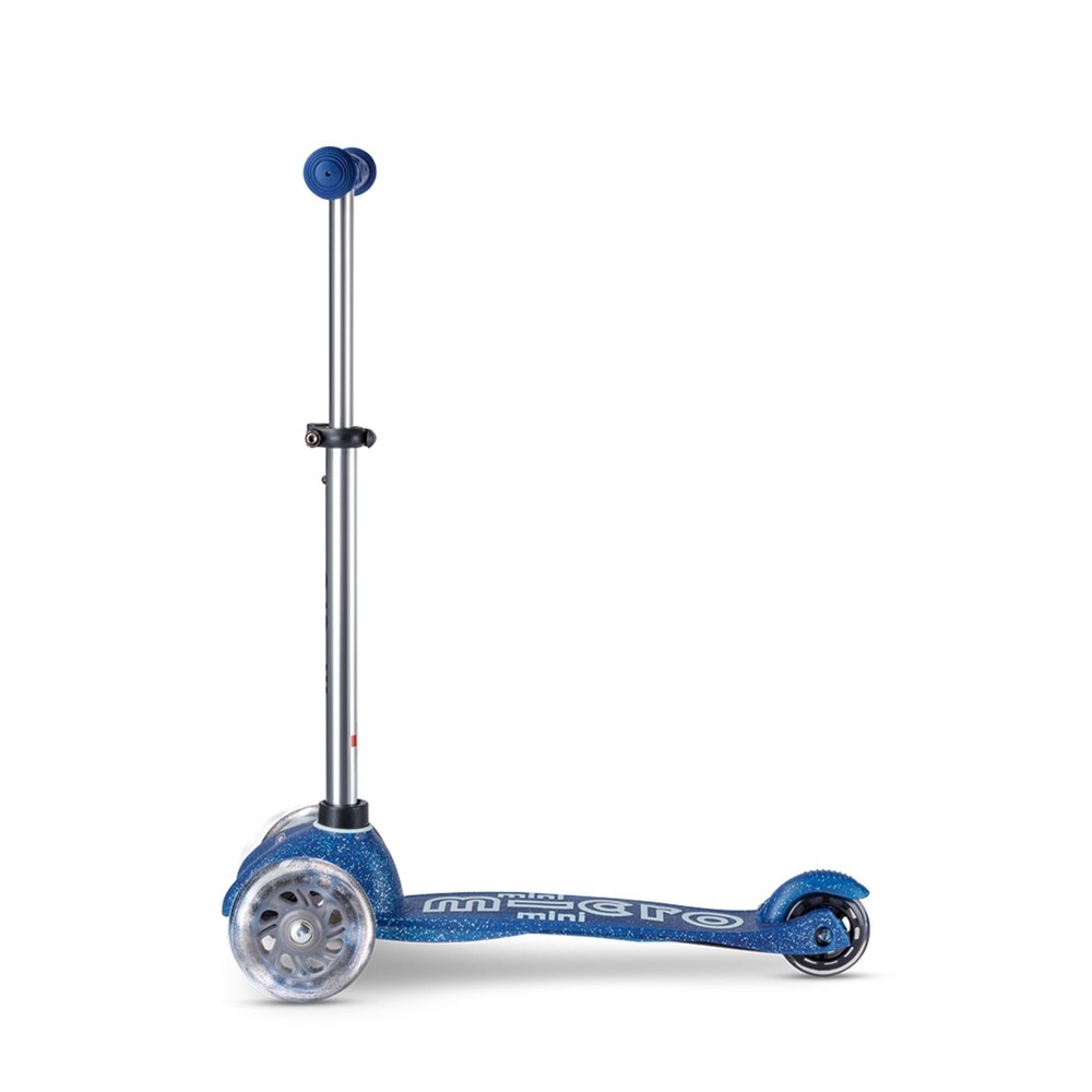 Micro Mini Deluxe Glitter LED Scooter Glitter Navy