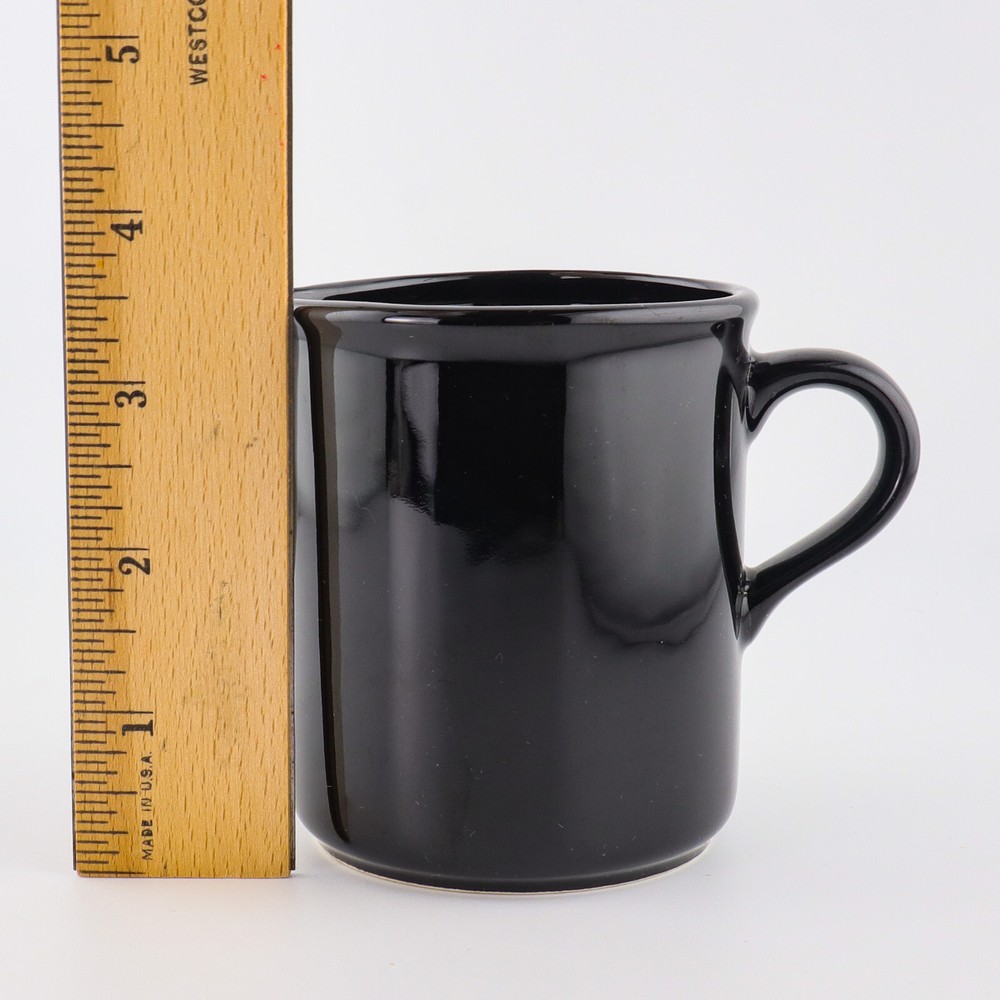 Modern black ceramic creamer 3.5" high glossy