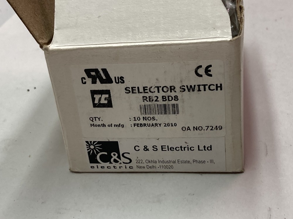 C&S Electric,RB2BD8,Selector Switch BOX OF 8