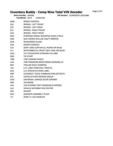 CARAVAN 2018 Audio Equipment Radio 1162017
