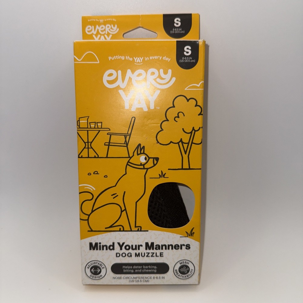 Every Yay SMALL Dog Adjustable Nylon Muzzle with Mesh Breathability