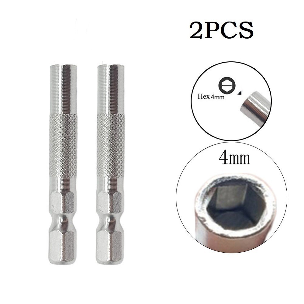 Screwdriver Adapter Insert Bit Adapter Chrome-vanadium Steel Hexagon Silver