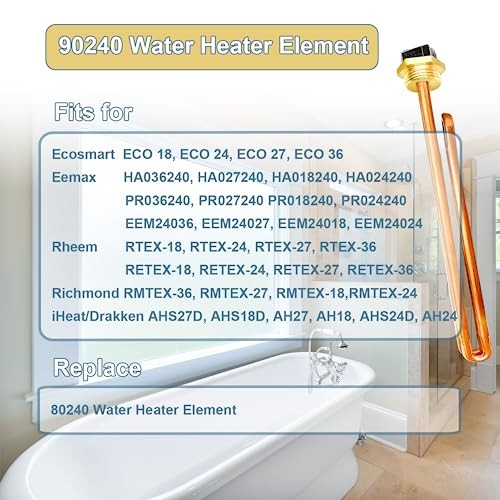 HE 90240 Heating Element, For Ecosmart ECO 18 24 27 36, Rheem, Eemax, Richmond E