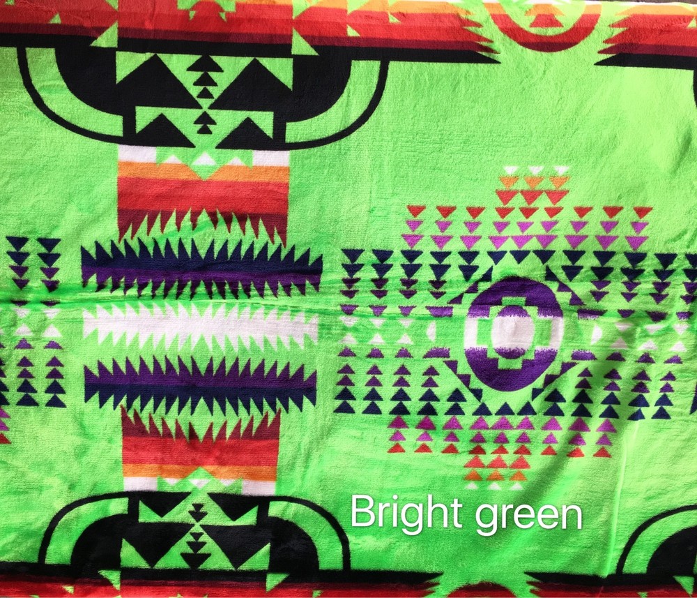 Southwest Native American Design Super Soft Plush Reversible Blanket