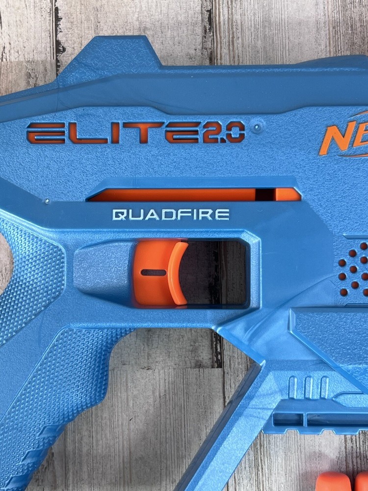 Nerf Elite 2.0 Quadfire C-2822B Tested And Working! Includes 5 blue darts!