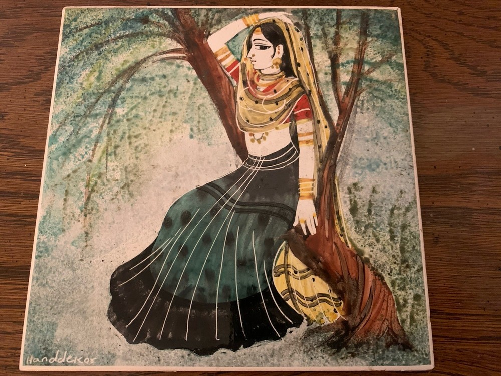 Eastern Ceramics Ltd Hand Painted Ceramic Tile Signed VT 6 Inch Square