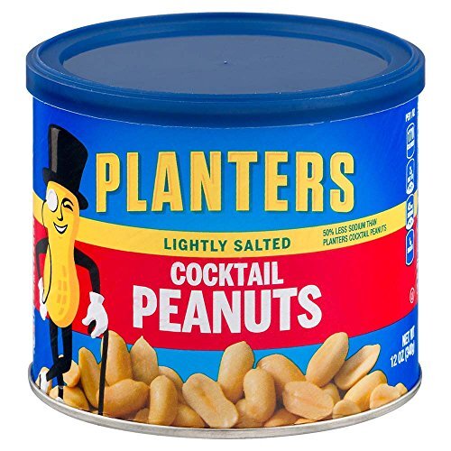 Planters Lightly Salted Cocktail Peanuts 12 oz [4-Pack]