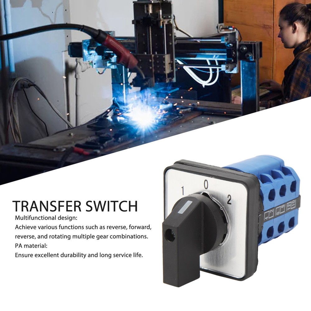 Universal 3 Position Changeover Switch Efficient Rotatory Transfer Switch For Po