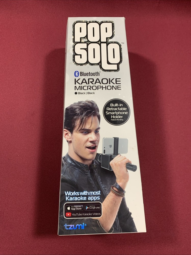 Pop Solo Bluetooth Karaoke Microphone - Black