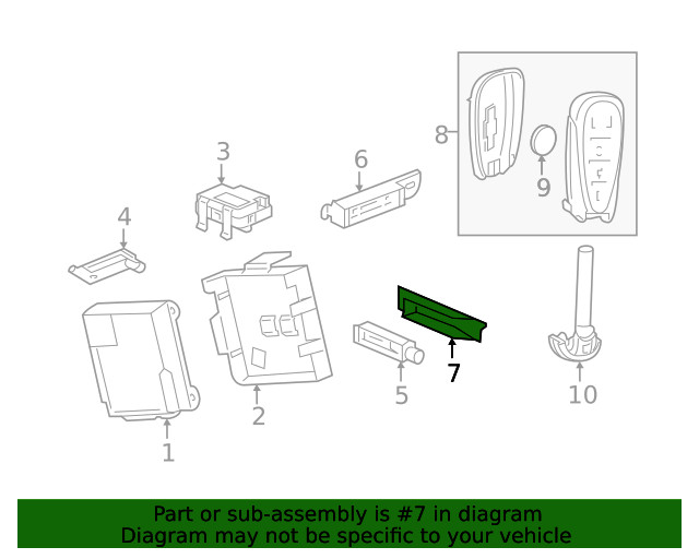 Genuine GM Ignition Lock Key Transmitter Antenna Bracket 84122571