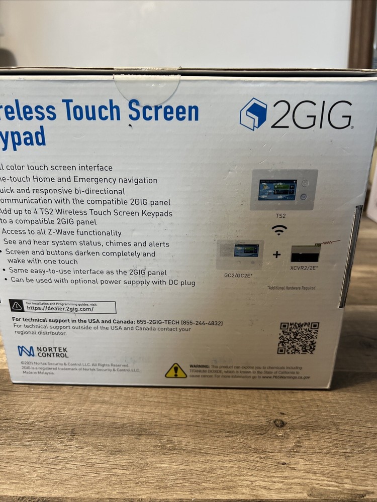 2Gig 2GIG-TS1-E Wireless Touch Screen Keypad