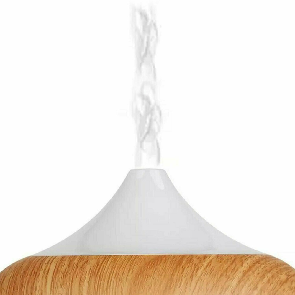 Essential Oil Aromatherapy Diffuser and Humidifier w/ Soft Light - Oak, Small