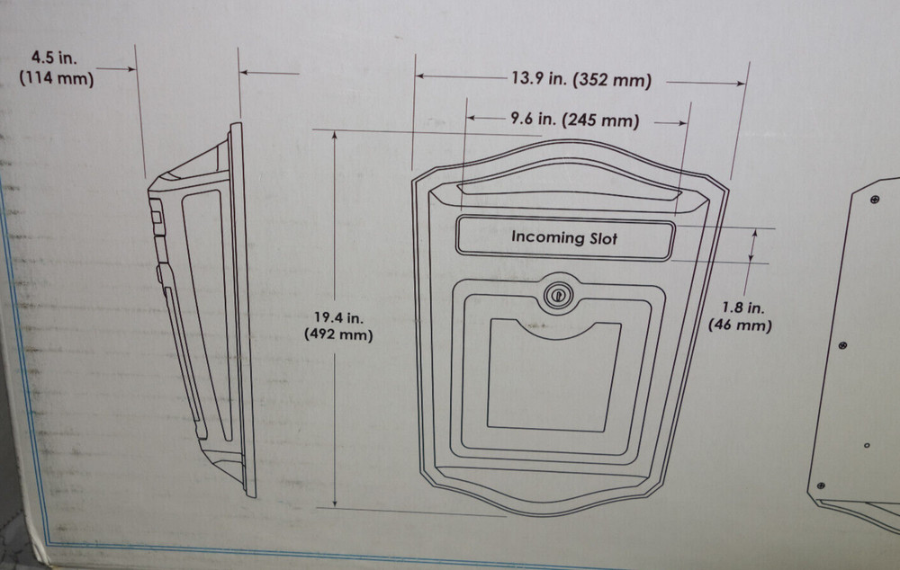 ARCHITECTURAL MAILBOXES Maison Aluminum Locking Wall Mount Rubbed Bronze, Brown