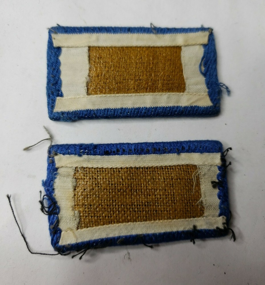 WWII German Collar Tab set of 2 blue