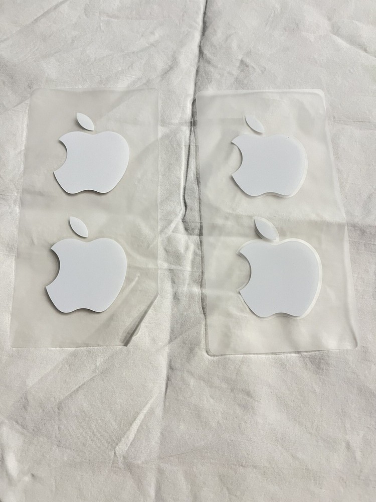 White Apple Logo Sticker Decal Genuine OEM