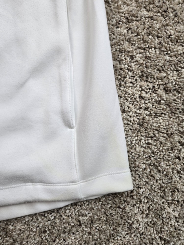Zero Restriction Golf Hoodie Mens Small White Pullover Fleece Sweatshirt