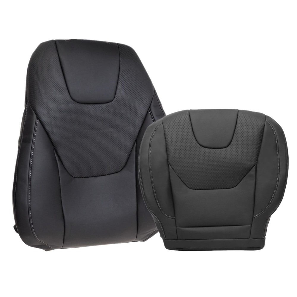 NLQR Driver Side Bottom and Top Lean Back Replacement Perforated Leather Seat...