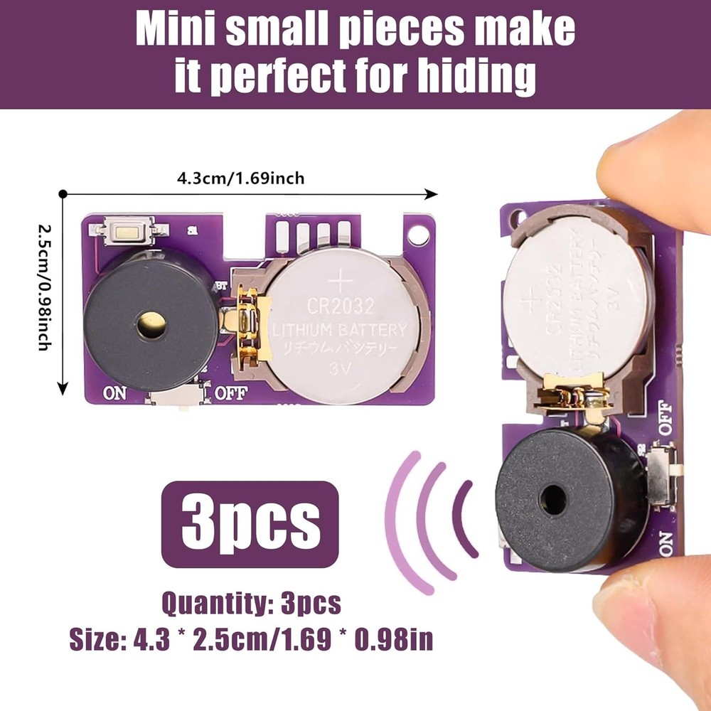3Pcs Noise Maker Prank Set 16 Sounds Discreet Hidden Beeping Devices