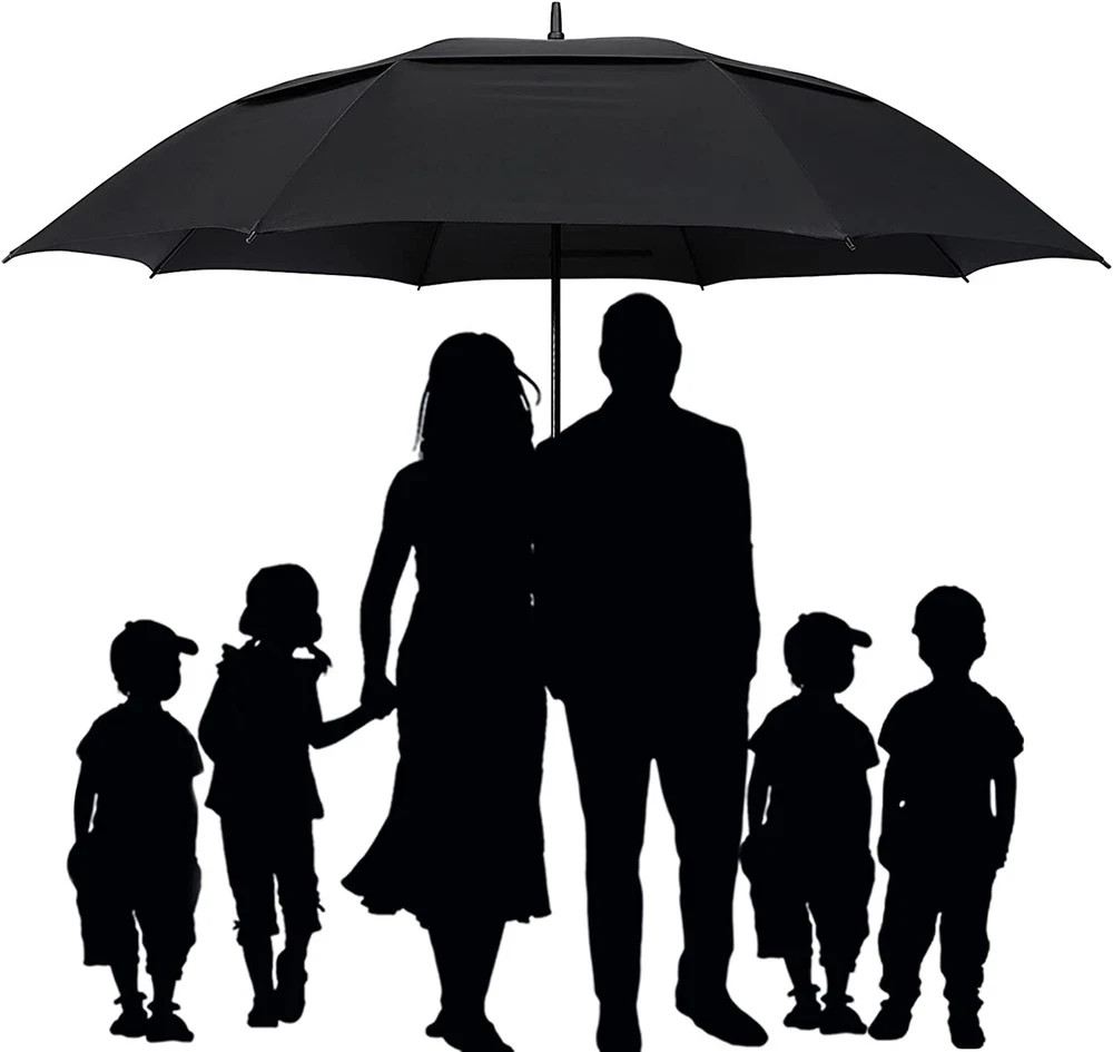 72 Inch Huge Large Oversize Golf Umbrella Automatic Open Double Canopy Windproof