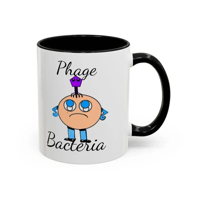 Phage Bacteria Coffee Mug Biology Science Gift Ceramic Lab Cup