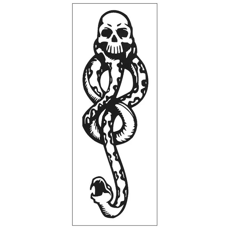 Harry Potter Voldemort Skull Magic Tattoo Stickers 5/10pcs Set