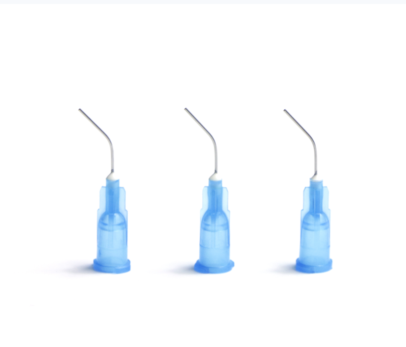 Dental Pre-Bent Irrigation Syringe Needle Flowable Applicator Dispensing Tips