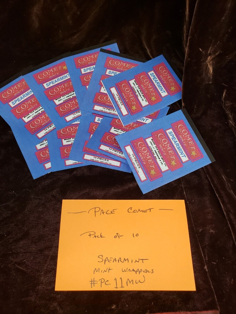 REPRO PACE COMET MINT WRAPPERS "SPEARMINT" PACK #PC11 SPEARMINT