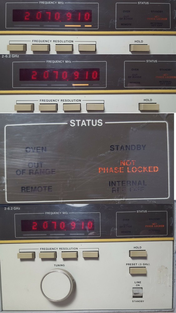 Hewlett Packard 8671A Microwave Frequency Synthesizer 2-6.2 GHz.