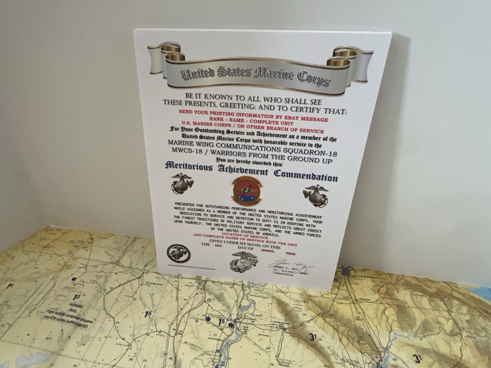 U.S.M.C. / WING COMMUNICATIONS SQDN-18 / MERITORIOUS ACHIEVEMENT COMMENDATION