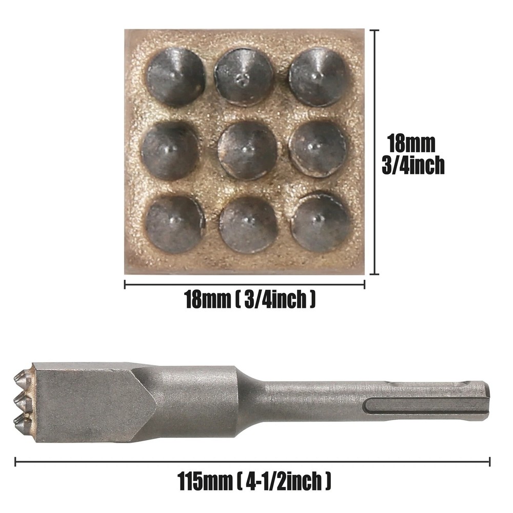 SDS Plus Shank Tungsten Carbide Tipped Micro Chisel Hammer Drill Bit for Stone