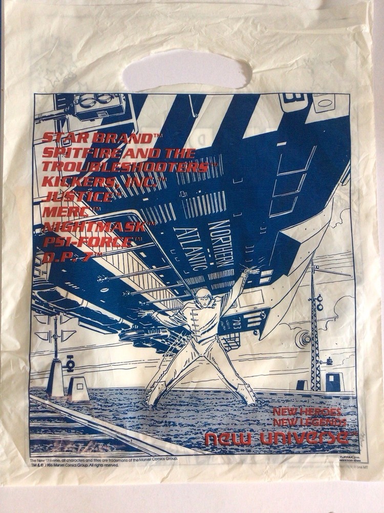 Marvel Comics 25th Anniversary 1986 New Universe Store Bag