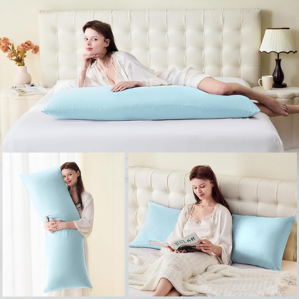 Body Pillow Cover, Ultra Soft Microfiber Long Pillowcase, Envelope Closure Large
