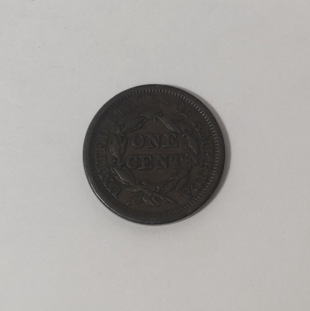 1845 BRAIDED HAIR LARGE CENT