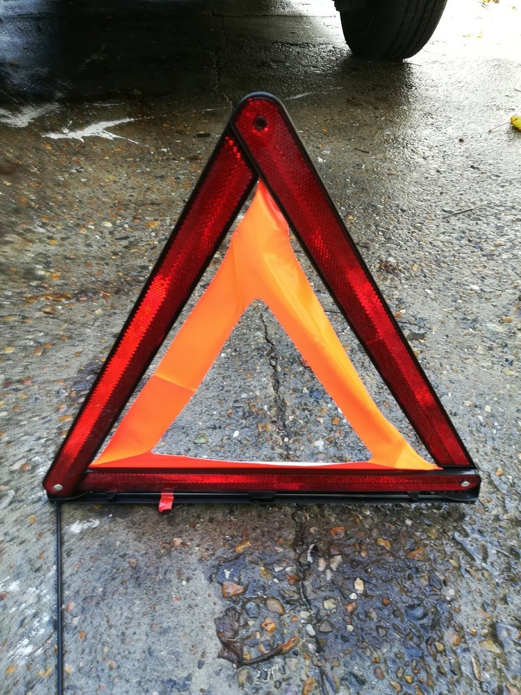 Reflective Car Warning Triangle Breakdown