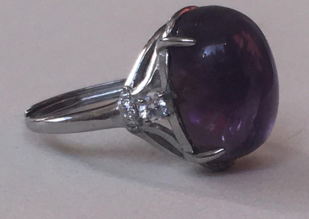 amethyst ring s925 adjustable to size 7, 8 & 9