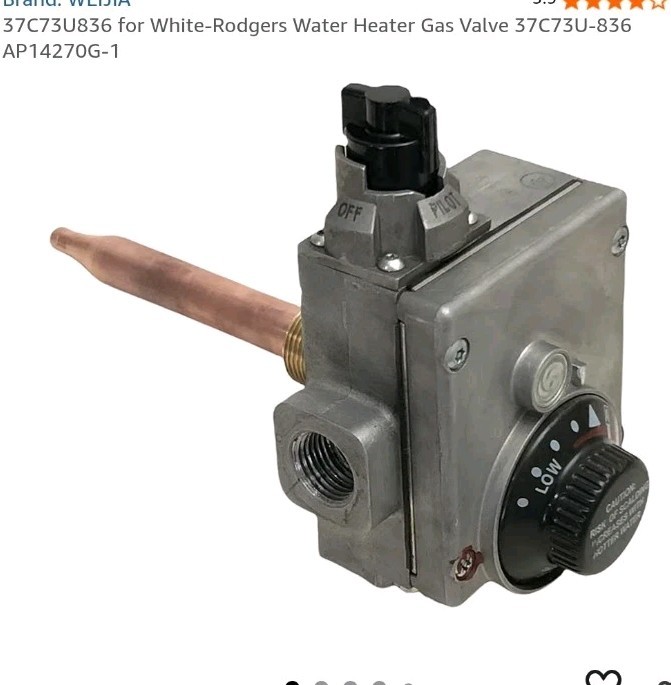 Water Heater Gas Valve 37C73U836