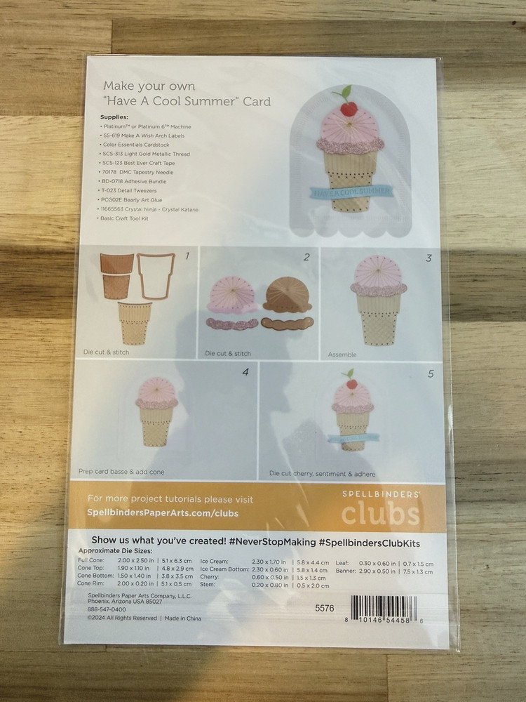 Spellbinders - Stitched Ice Cream - DOMST-JUN24