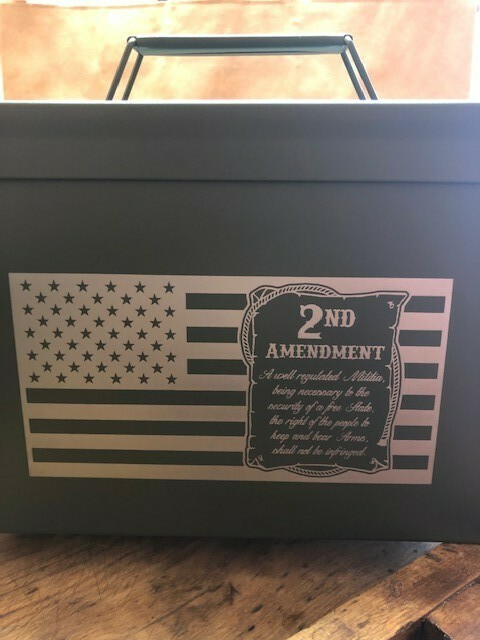 2nd Amendment Laser Engraved Ammo Can .50/Cal