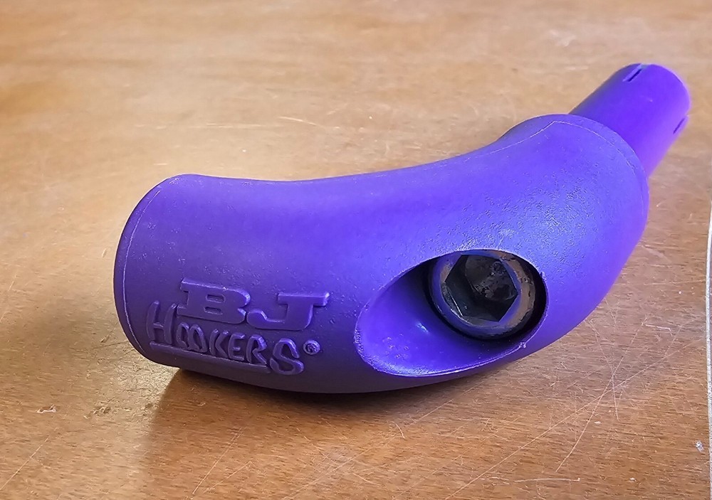 Short Snowmobile 2" 90 Degree Purple Handlebar Hook Extension
