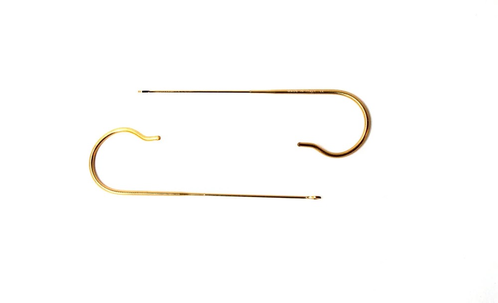 Ray Ban 3044 Aviator - Replacement Temples - Gold Curved Spring