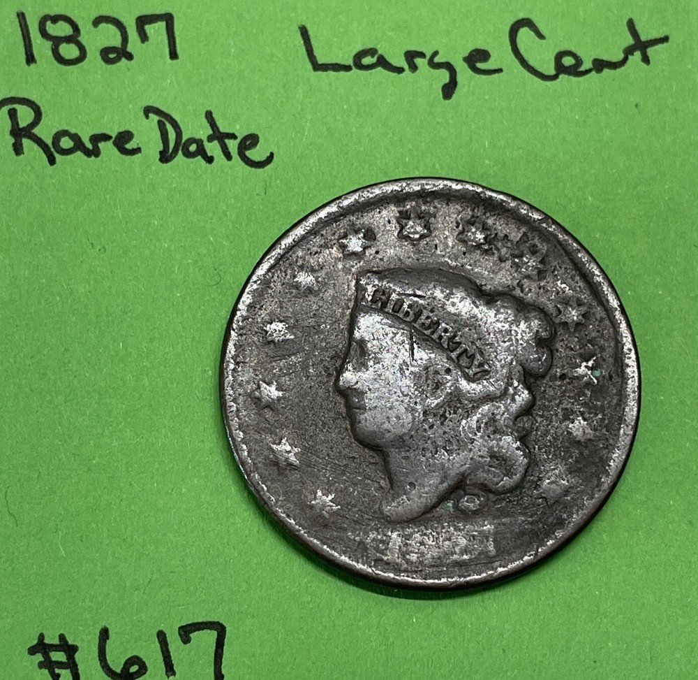 1827 Large Cent 1c Good Details
