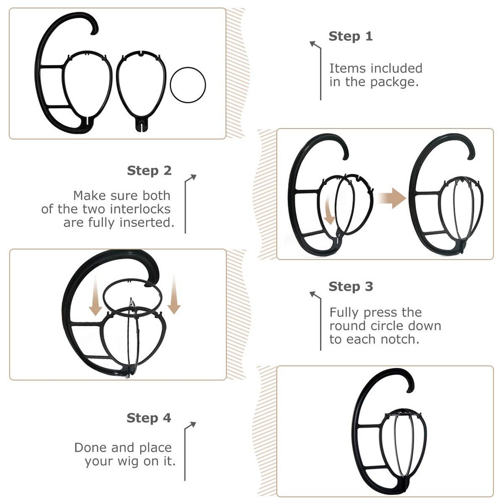 Wig Stand Head for Wigs 4 sets