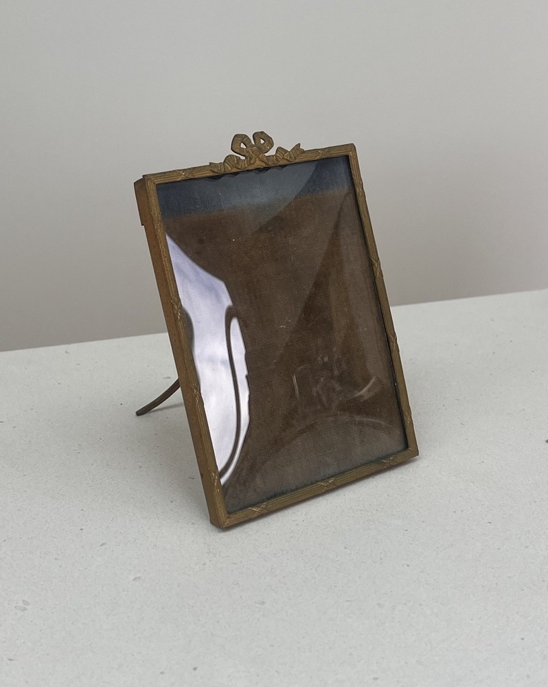 Antique Ormolu Convex Glass Photo Frame